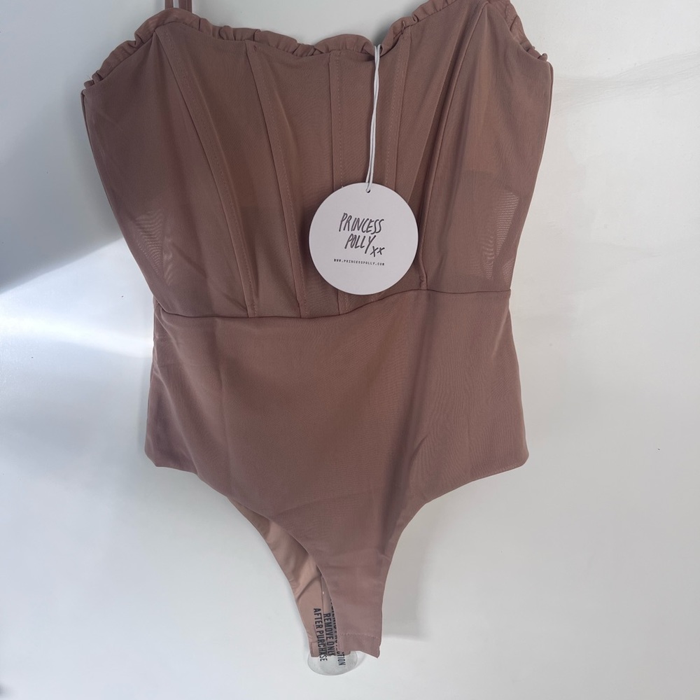 Princess polly Cartia bodysuit Light Brown size 8
